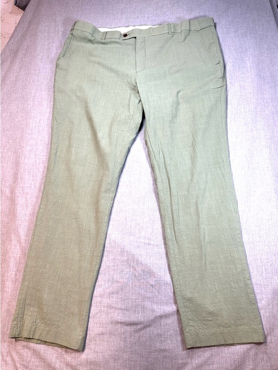 Men's Sage Green 3 piece Suit Linen /Cotton Sz XXL - Picture 2 of 16